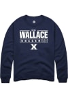 Main image for Izzie Wallace  Rally Xavier Musketeers Mens Navy Blue NIL Stacked Box Long Sleeve Crew Sweatshir..