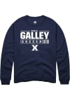 Main image for Maria Galley  Rally Xavier Musketeers Mens Navy Blue NIL Stacked Box Long Sleeve Crew Sweatshirt