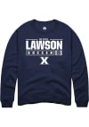 Main image for Olivia Lawson  Rally Xavier Musketeers Mens Navy Blue NIL Stacked Box Long Sleeve Crew Sweatshir..