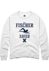 Main image for Kali Fischer  Rally Xavier Musketeers Mens White NIL Sport Icon Long Sleeve Crew Sweatshirt