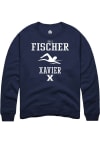 Main image for Kali Fischer  Rally Xavier Musketeers Mens Navy Blue NIL Sport Icon Long Sleeve Crew Sweatshirt