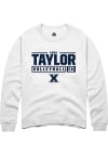 Main image for Anna Taylor  Rally Xavier Musketeers Mens White NIL Stacked Box Long Sleeve Crew Sweatshirt