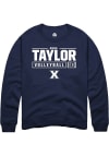 Main image for Anna Taylor  Rally Xavier Musketeers Mens Navy Blue NIL Stacked Box Long Sleeve Crew Sweatshirt