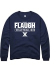 Main image for Logan Flaugh  Rally Xavier Musketeers Mens Navy Blue NIL Stacked Box Long Sleeve Crew Sweatshirt