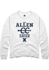 Main image for Drew Allen  Rally Xavier Musketeers Mens White NIL Sport Icon Long Sleeve Crew Sweatshirt