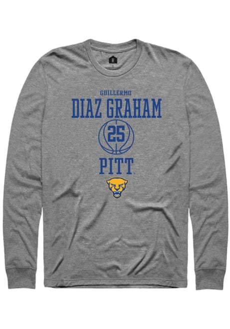 Guillermo Diaz Graham Rally Mens Graphite Pitt Panthers NIL Sport Icon Tee