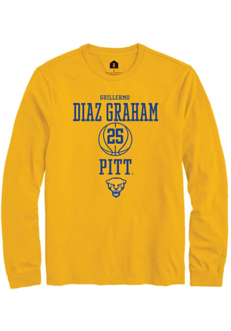 Guillermo Diaz Graham Rally Mens Gold Pitt Panthers NIL Sport Icon Tee