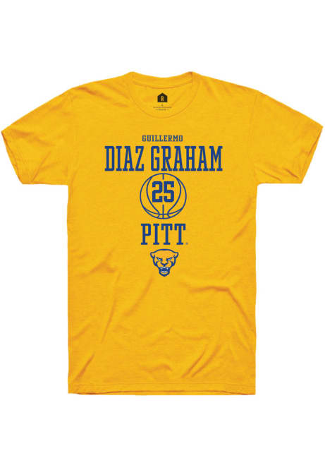 Guillermo Diaz Graham Gold Pitt Panthers NIL Sport Icon Short Sleeve T Shirt