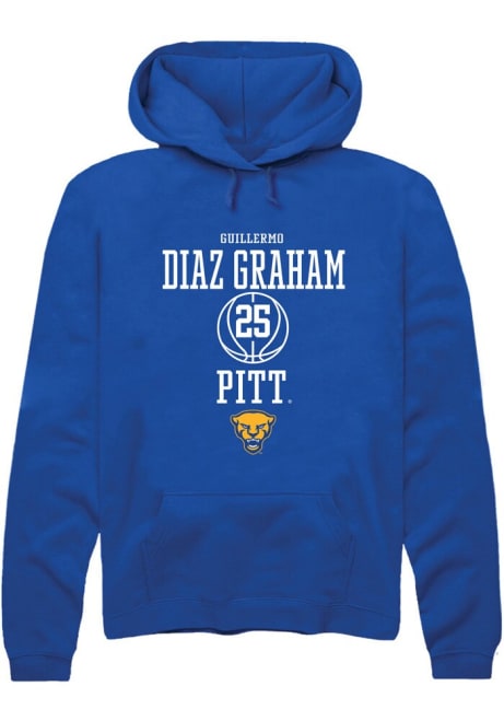 Guillermo Diaz Graham Rally Mens Blue Pitt Panthers NIL Sport Icon Hooded Sweatshirt