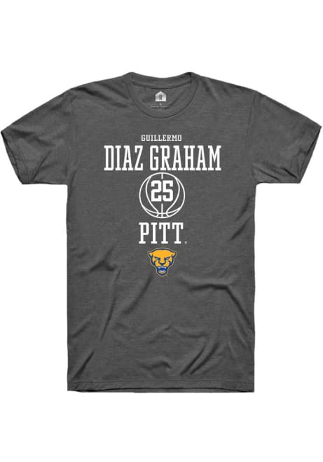 Guillermo Diaz Graham Dark Grey Pitt Panthers NIL Sport Icon Short Sleeve T Shirt