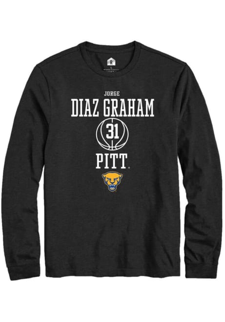 Jorge Diaz Graham Rally Mens Black Pitt Panthers NIL Sport Icon Tee