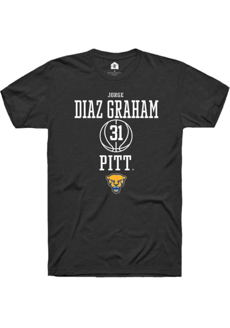 Jorge Diaz Graham Black Pitt Panthers NIL Sport Icon Short Sleeve T Shirt