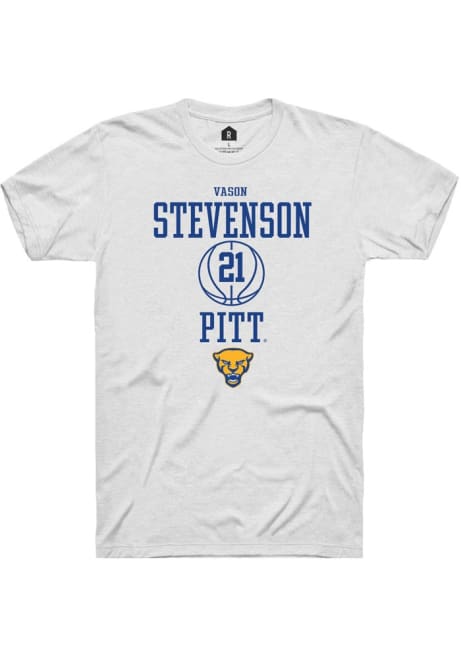 Vason Stevenson White Pitt Panthers NIL Sport Icon Short Sleeve T Shirt