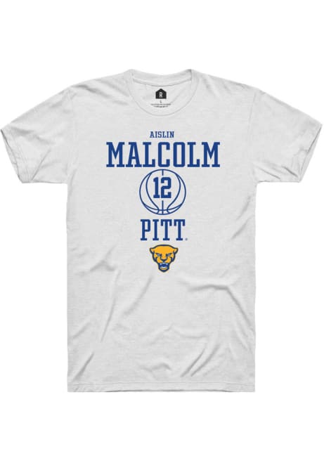 Aislin Malcolm White Pitt Panthers NIL Sport Icon Short Sleeve T Shirt