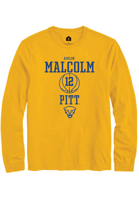 Aislin Malcolm Rally Mens Gold Pitt Panthers NIL Sport Icon Tee