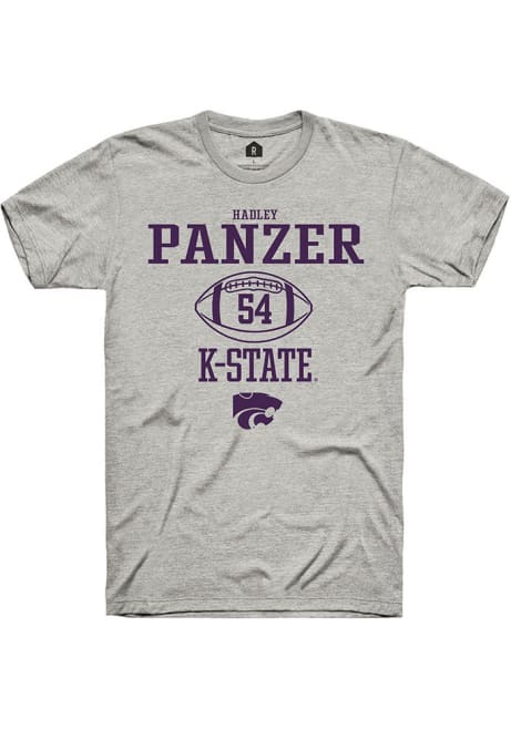 Hadley Panzer Ash K-State Wildcats NIL Sport Icon Short Sleeve T Shirt