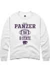 Main image for Hadley Panzer Rally Mens White K-State Wildcats NIL Sport Icon Crew Sweatshirt