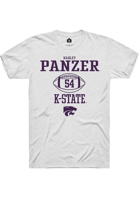 Hadley Panzer White K-State Wildcats NIL Sport Icon Short Sleeve T Shirt