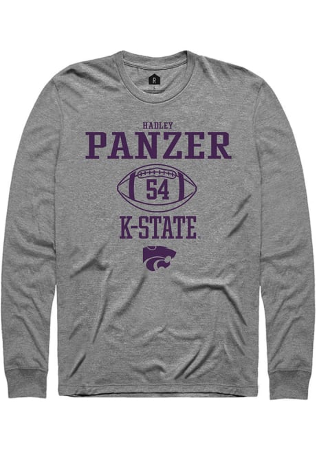 Hadley Panzer Rally Mens Graphite K-State Wildcats NIL Sport Icon Tee