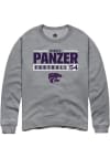 Main image for Hadley Panzer Rally Mens Graphite K-State Wildcats NIL Stacked Box Crew Sweatshirt