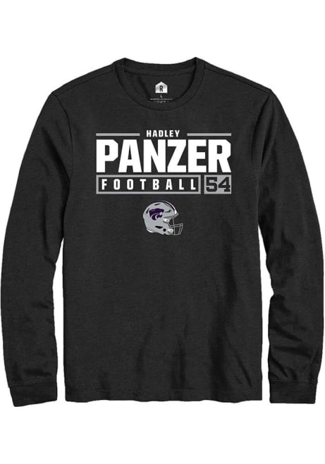 Hadley Panzer Rally Mens Black K-State Wildcats NIL Stacked Box Tee