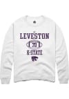 Main image for Kaitori Leveston Rally Mens White K-State Wildcats NIL Sport Icon Crew Sweatshirt