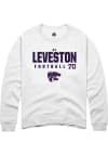 Main image for Kaitori Leveston Rally Mens White K-State Wildcats NIL Stacked Box Crew Sweatshirt