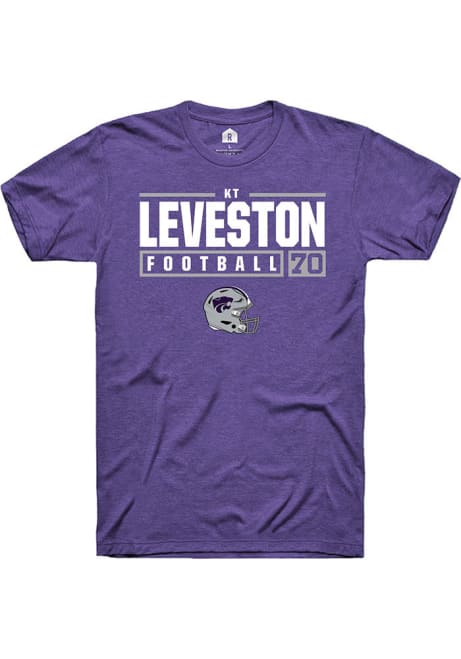Kaitori Leveston Purple K-State Wildcats NIL Stacked Box Short Sleeve T Shirt