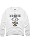 Main image for Luther Burden III  Rally Missouri Tigers Mens White NIL Sport Icon Long Sleeve Crew Sweatshirt