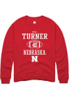 Main image for Brice Turner Rally Mens Red Nebraska Cornhuskers NIL Sport Icon Crew Sweatshirt