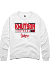 Main image for Brock Knutson Rally Mens White Nebraska Cornhuskers NIL Stacked Box Crew Sweatshirt