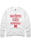 Main image for Riley Van Poppel Rally Mens White Nebraska Cornhuskers NIL Sport Icon Crew Sweatshirt