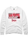 Main image for Riley Van Poppel Rally Mens White Nebraska Cornhuskers NIL Stacked Box Crew Sweatshirt