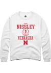 Main image for Logan Nissley  Rally Nebraska Cornhuskers Mens White NIL Sport Icon Long Sleeve Crew Sweatshirt