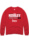 Main image for Logan Nissley  Rally Nebraska Cornhuskers Mens Red NIL Stacked Box Long Sleeve Crew Sweatshirt
