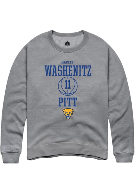 Marley Washenitz Rally Mens Graphite Pitt Panthers NIL Sport Icon Crew Sweatshirt