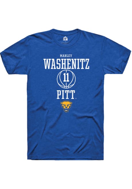 Marley Washenitz Blue Pitt Panthers NIL Sport Icon Short Sleeve T Shirt