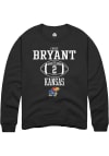 Main image for Cobee Bryant  Rally Kansas Jayhawks Mens Black NIL Sport Icon Long Sleeve Crew Sweatshirt