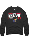 Main image for Cobee Bryant  Rally Kansas Jayhawks Mens Black NIL Stacked Box Long Sleeve Crew Sweatshirt