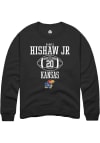 Main image for Daniel Hishaw Jr  Rally Kansas Jayhawks Mens Black NIL Sport Icon Long Sleeve Crew Sweatshirt