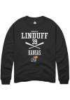 Main image for Aynslee Linduff  Rally Kansas Jayhawks Mens Black NIL Sport Icon Long Sleeve Crew Sweatshirt