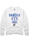 Main image for Jalon Daniels  Rally Kansas Jayhawks Mens White NIL Sport Icon Long Sleeve Crew Sweatshirt
