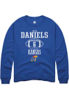 Main image for Jalon Daniels  Rally Kansas Jayhawks Mens Blue NIL Sport Icon Long Sleeve Crew Sweatshirt