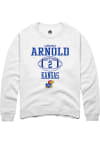 Main image for Lawrence Arnold  Rally Kansas Jayhawks Mens White NIL Sport Icon Long Sleeve Crew Sweatshirt