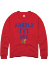 Main image for Lawrence Arnold  Rally Kansas Jayhawks Mens Red NIL Sport Icon Long Sleeve Crew Sweatshirt