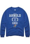 Main image for Lawrence Arnold  Rally Kansas Jayhawks Mens Blue NIL Sport Icon Long Sleeve Crew Sweatshirt