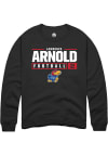 Main image for Lawrence Arnold  Rally Kansas Jayhawks Mens Black NIL Stacked Box Long Sleeve Crew Sweatshirt