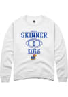 Main image for Quentin Skinner  Rally Kansas Jayhawks Mens White NIL Sport Icon Long Sleeve Crew Sweatshirt