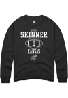 Main image for Quentin Skinner  Rally Kansas Jayhawks Mens Black NIL Sport Icon Long Sleeve Crew Sweatshirt