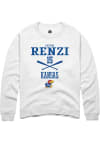 Main image for Peyton Renzi  Rally Kansas Jayhawks Mens White NIL Sport Icon Long Sleeve Crew Sweatshirt